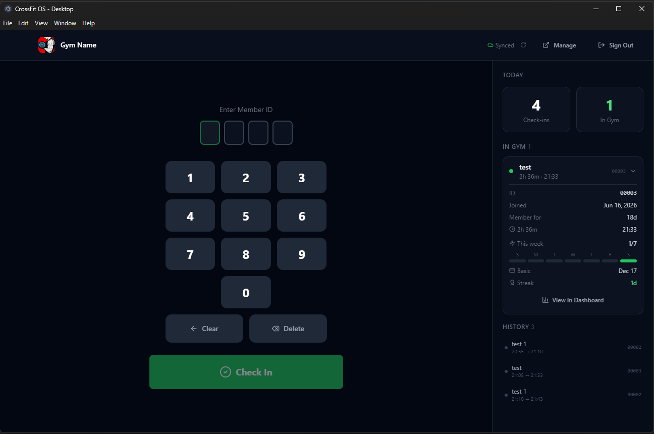 Desktop kiosk attendance check-in