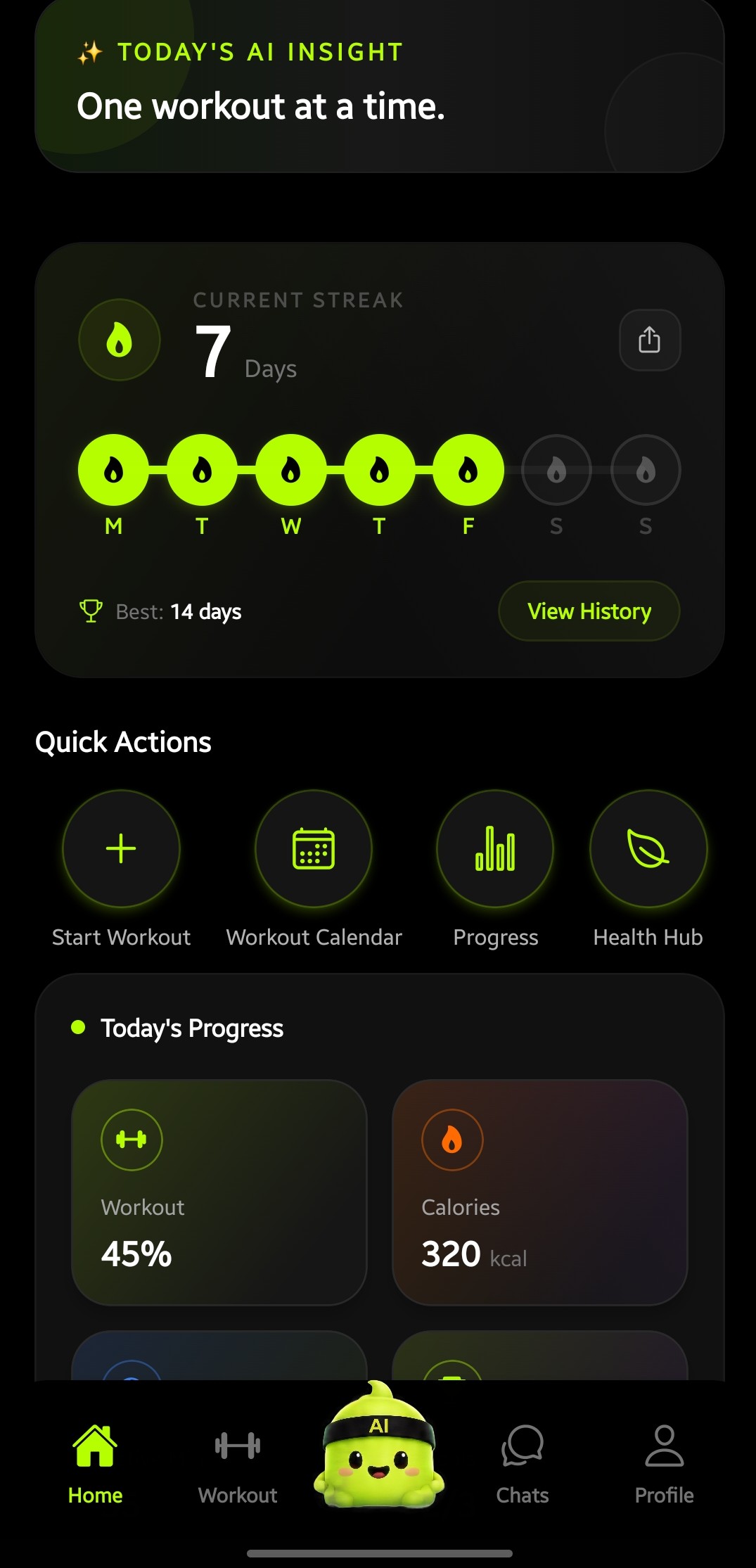 Member check-in screen on mobile